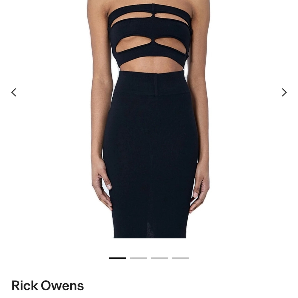 Rick Owens Black Strappy Maxi Skirt - Picture 2 of 2